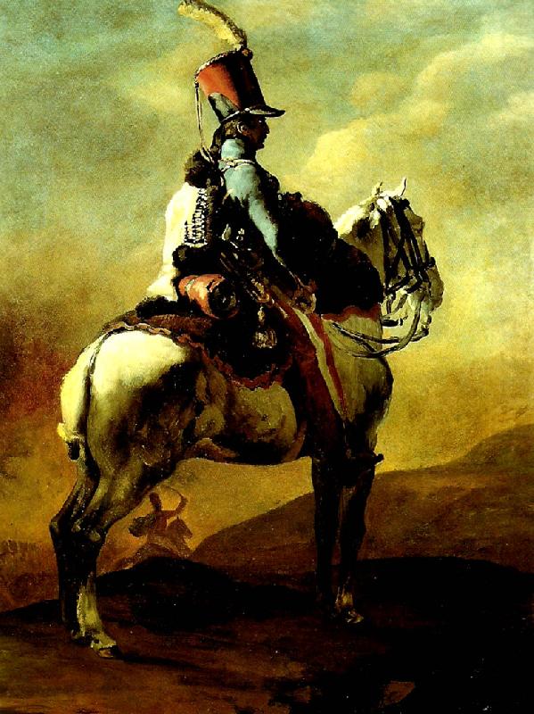 Theodore   Gericault trompette de hussards china oil painting image